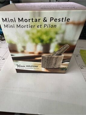 Mini Mortar & Pestle - Gray Marble